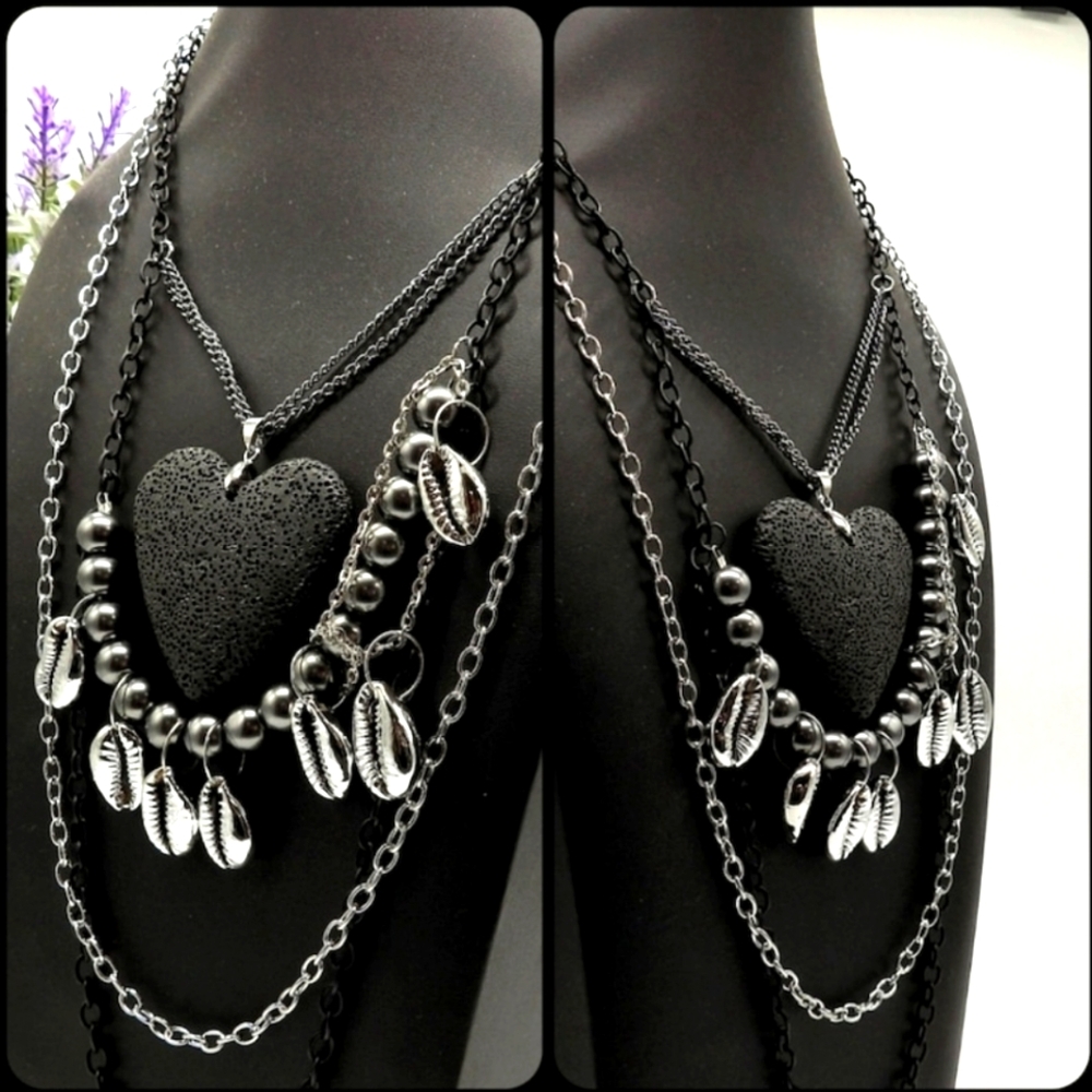 🆕️ Lava Heart Layered Necklace